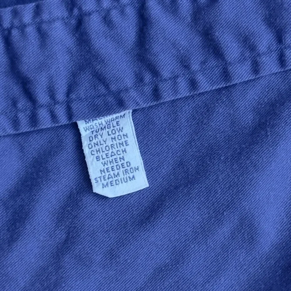 Vintage 80s Polo Ralph Lauren Heavy Oxford Shirt XL Blue Button Down USA Cotton